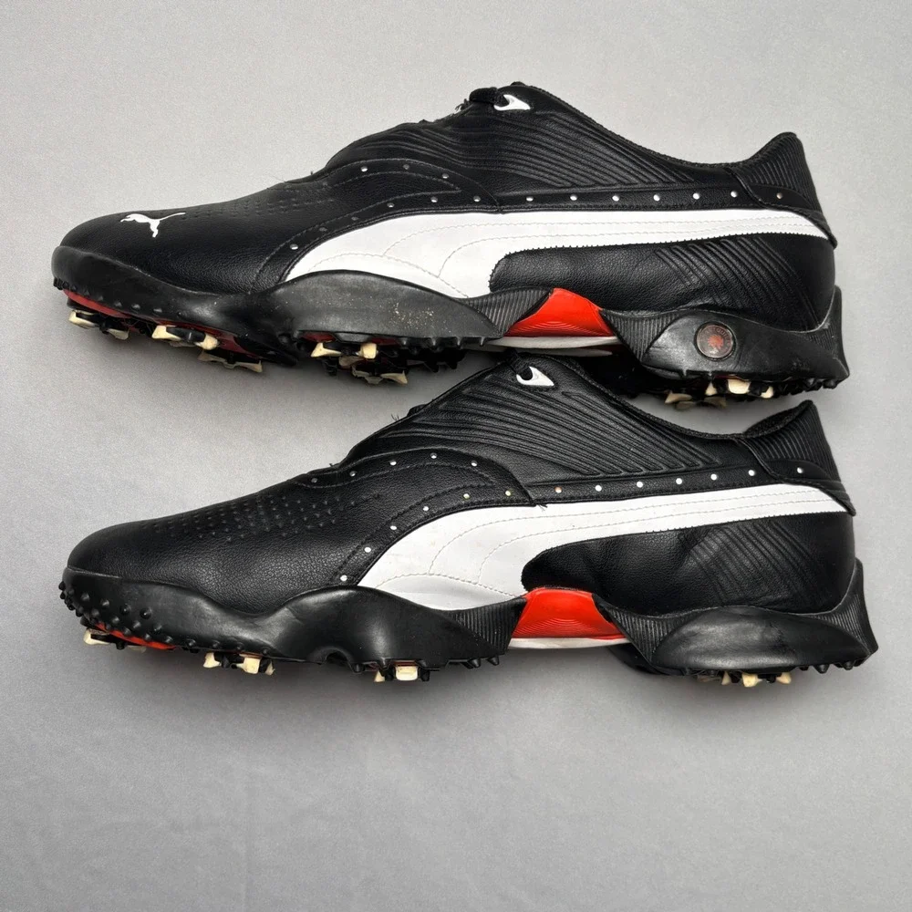 Puma Golf Shoes Mens Size 13 Black White SmartQuill Cleated Athletic Sneakers